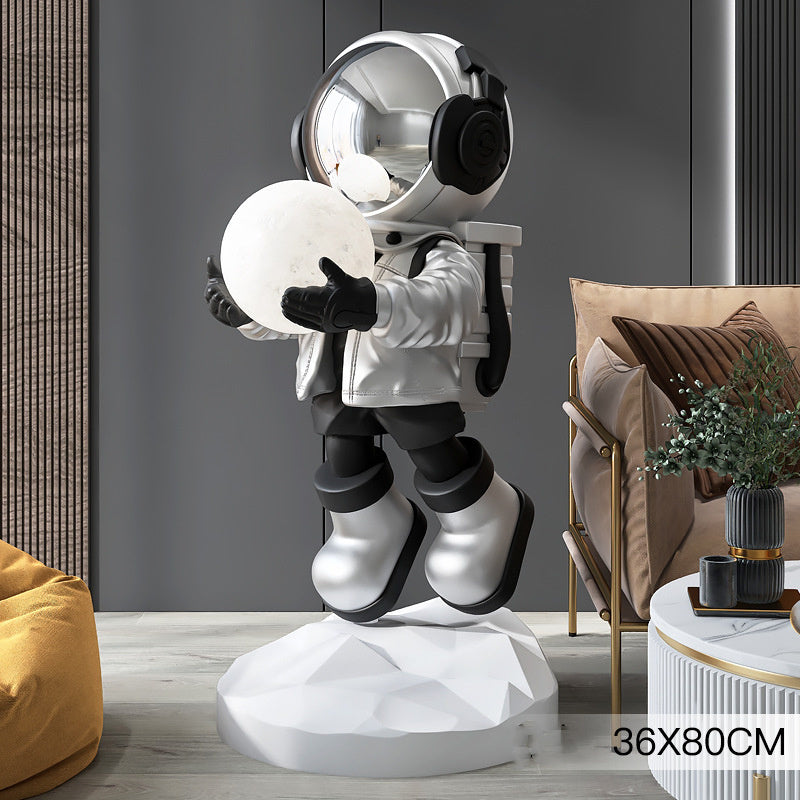 Astronaut Living Room Large Floor Ornament Entrance Light, Astronaut interior room Decor