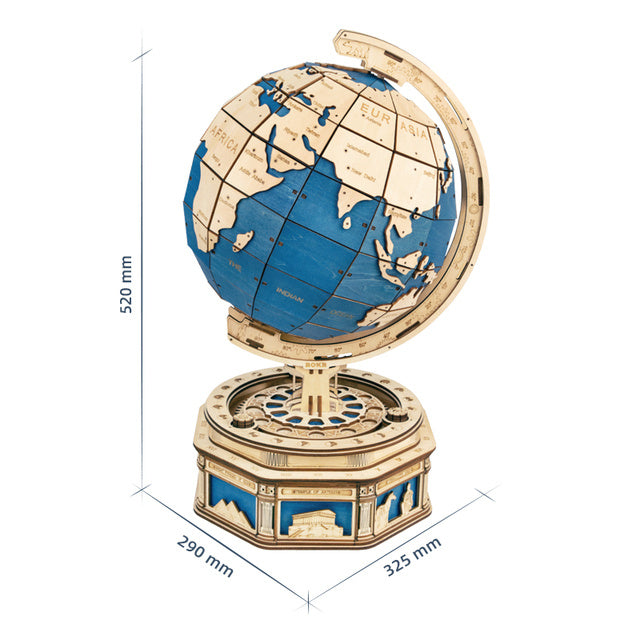 Globe Earth 567pcs 3D Wooden Puzzle Games Ocean Map Ball Assemble Model Toys Xms Gift for Children Boys