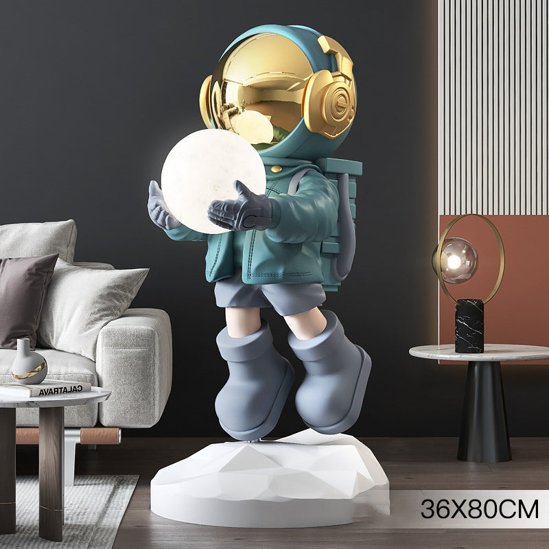 Astronaut Living Room Large Floor Ornament Entrance Light, Astronaut interior room Decor