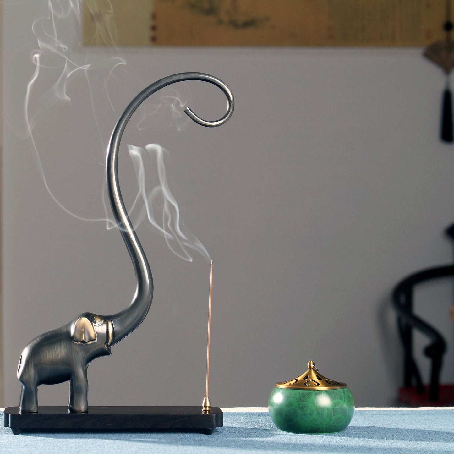 Home Creative Elephant-shaped Incense Burner Ornaments