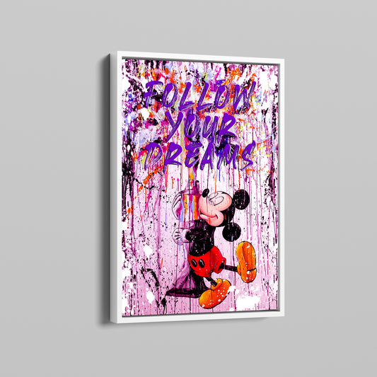 Abstract Mickey Mouse Graffiti Pop Art Canvas, Banksy  Style Pop Art, Mickey Mouse Pop Art , Street Graffiti Wall Art, Mickey Mouse Poster - 48