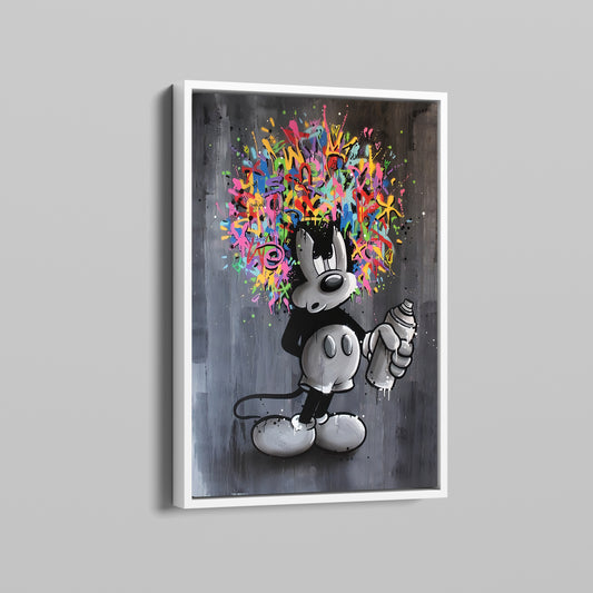 Mickey Mouse Abstract Pop Art Canvas Print, Luxury Painting Fashion Prints - 104