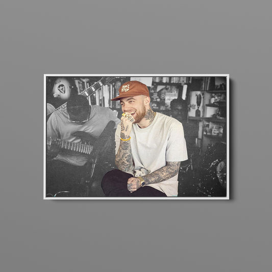 Mac Miller Canvas Wall Art, American Rapper Mac Miller Circles Music Wall Art - PPL- 57