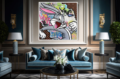 King Bugs Pop Art Canvas Print, Luxury Painting Fashion Prints - 114