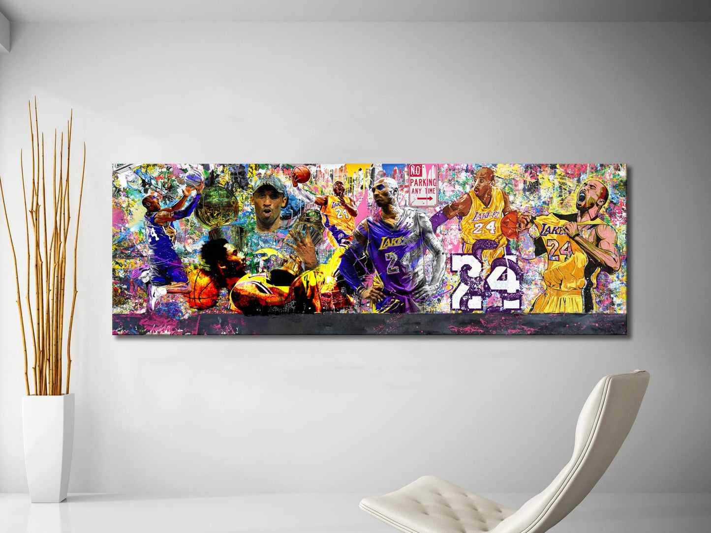 Banksy Panoramic  Style Kobe Graffiti Pop Art, Champ Kobe Bryant, Kobe Bryant All Time Pop Art - 187