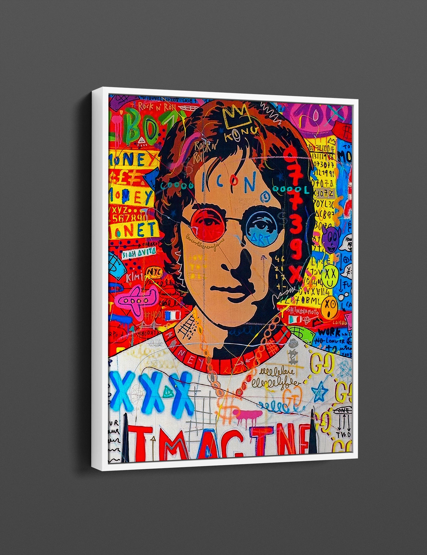 Banksy John Lennon Pop Art Canvas Print, Banksy  Style Pop Art, John Lennon, Street Graffiti Wall Art, John Lennon Poster - 15