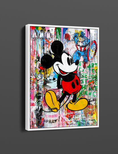 Mickey Mouse Banksy Pop Artt Print, Luxury Painting Fashion Prints Cartoon Birthday Christmas Gift Pictures Home Decor Wall Art - 39