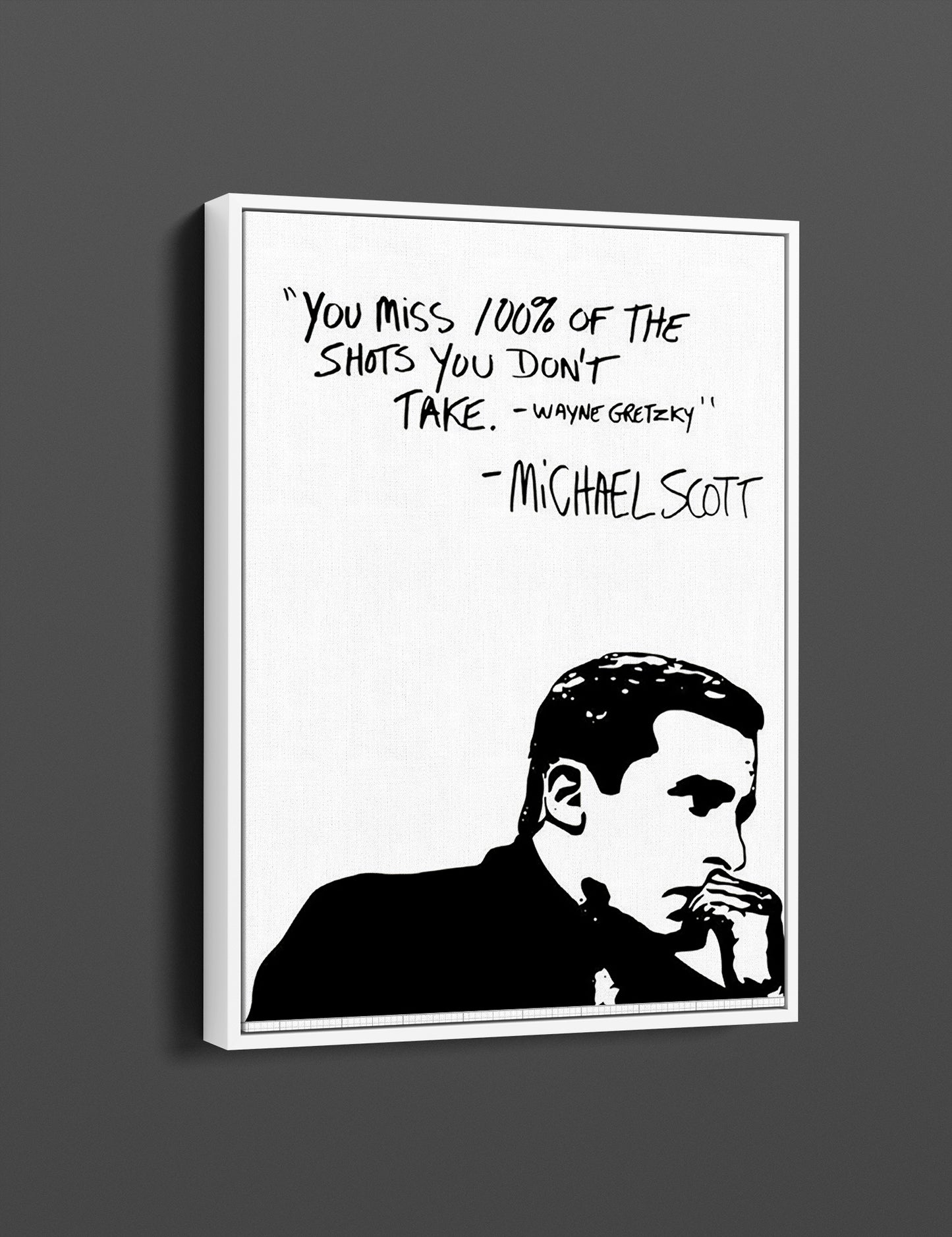 Michael Scott Wayne Gretzky Canvas Art Print, The Office TV Show Wall Art - PPL37