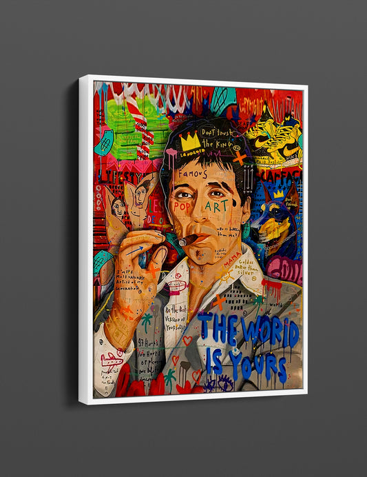 Banksy Al Pacino Graffiti Pop Art Canvas, Banksy Style Pop Art, Scarface Pop Art - 84