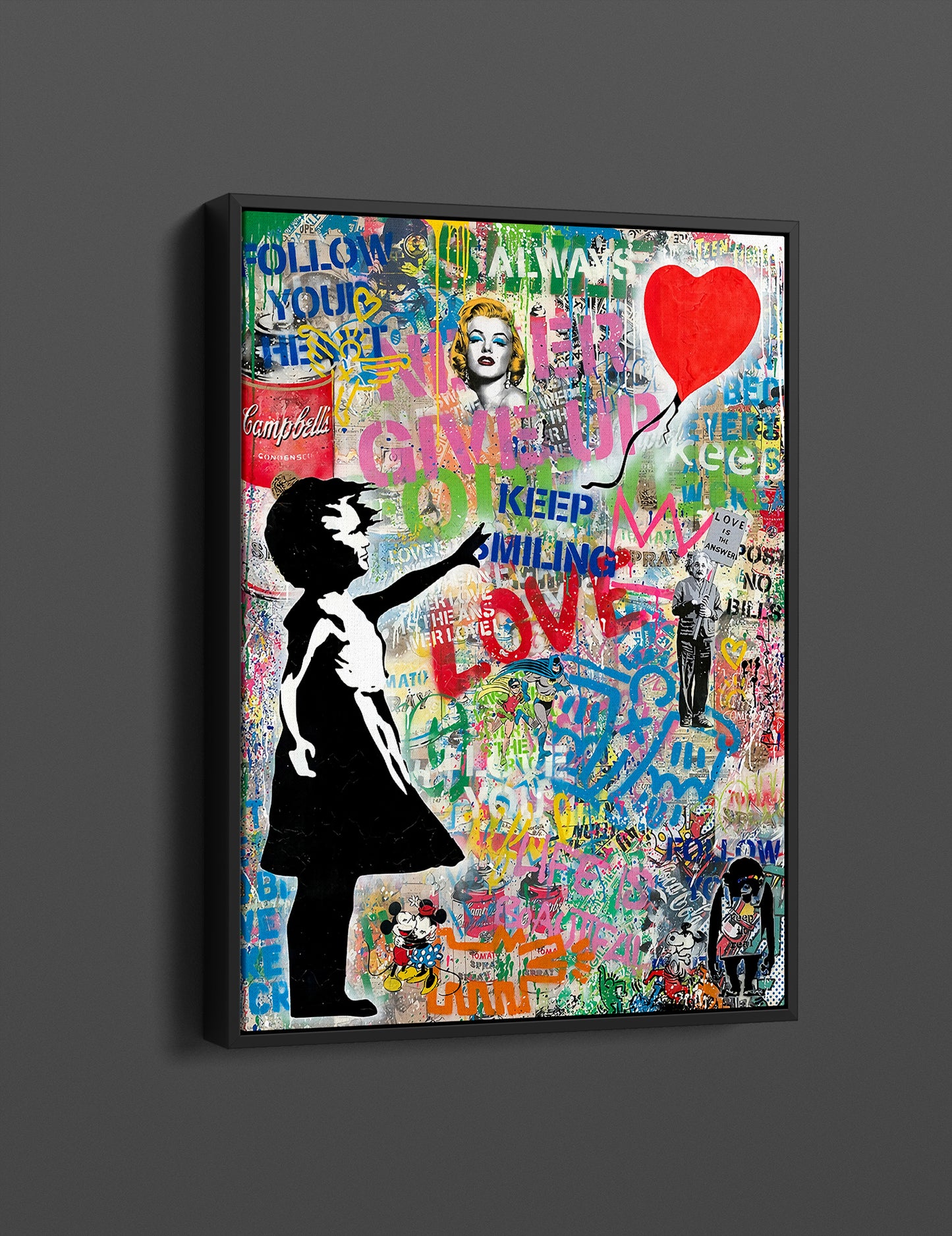 Banksy Balloon Girl Pop Art Follow Your Heart Canvas Wall Art, Banksy Art,  Balloon Girl Graffiti, Street Graffiti Wall Art, Banksy  - 12