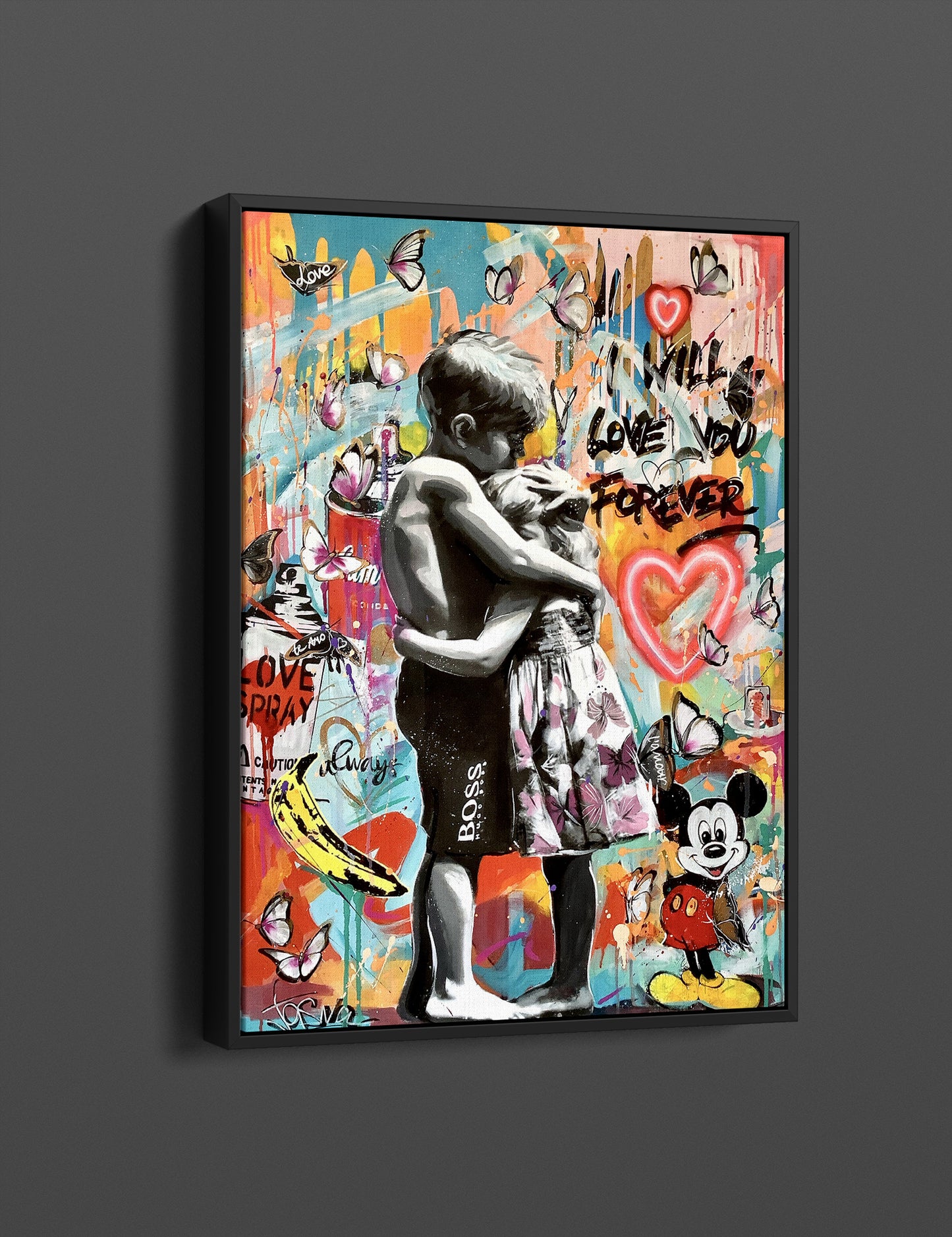 Banksy I Will Love You Forever Banksy Inspired Artwork Graffiti Wall Art Street Art Canvas Pop Art Wall Art - 49
