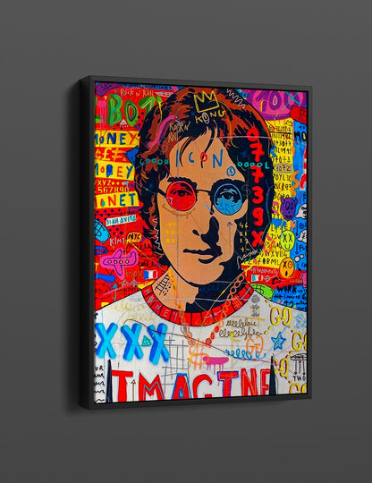 Banksy John Lennon Pop Art Canvas Print, Banksy  Style Pop Art, John Lennon, Street Graffiti Wall Art, John Lennon Poster - 15