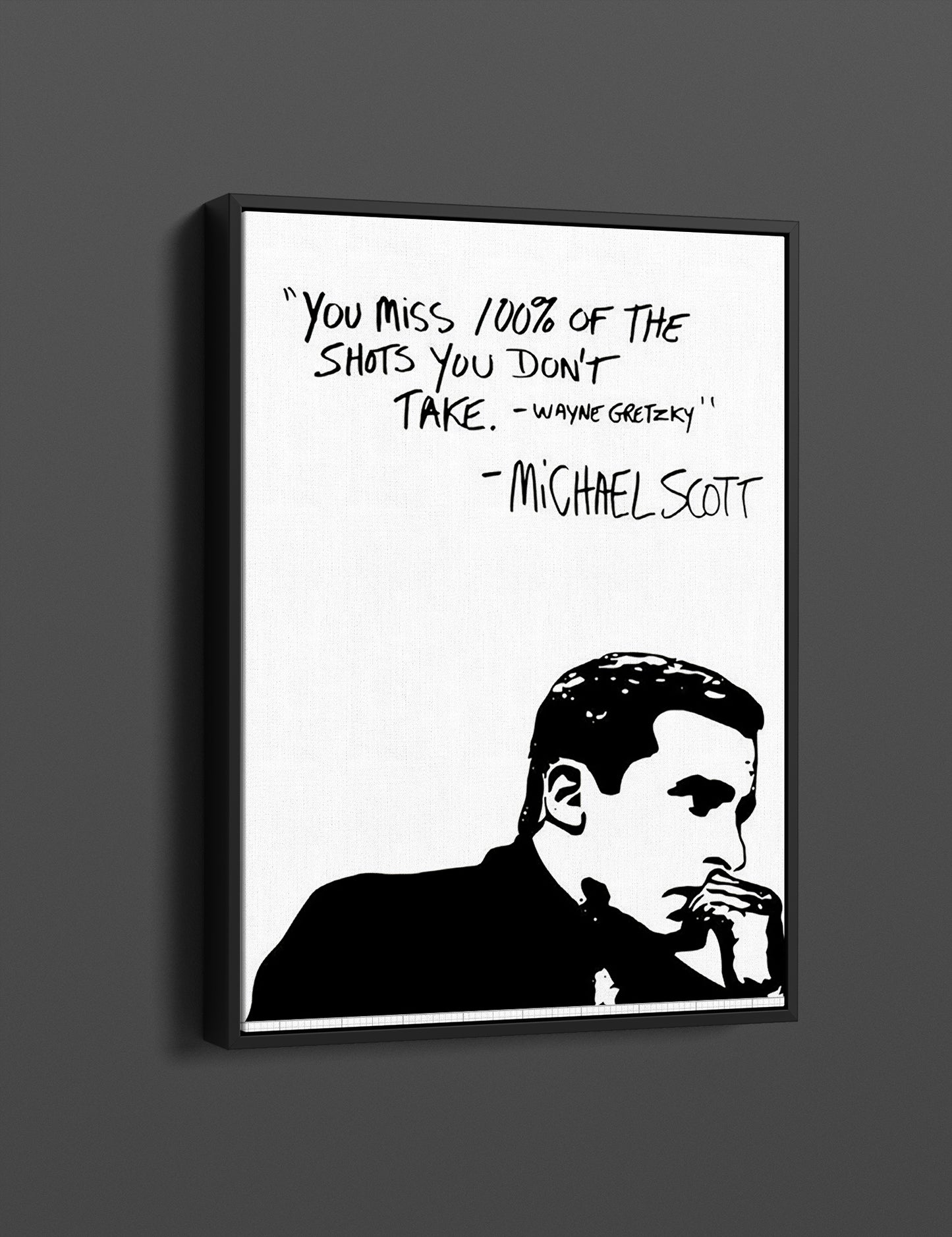 Michael Scott Wayne Gretzky Canvas Art Print, The Office TV Show Wall Art - PPL37