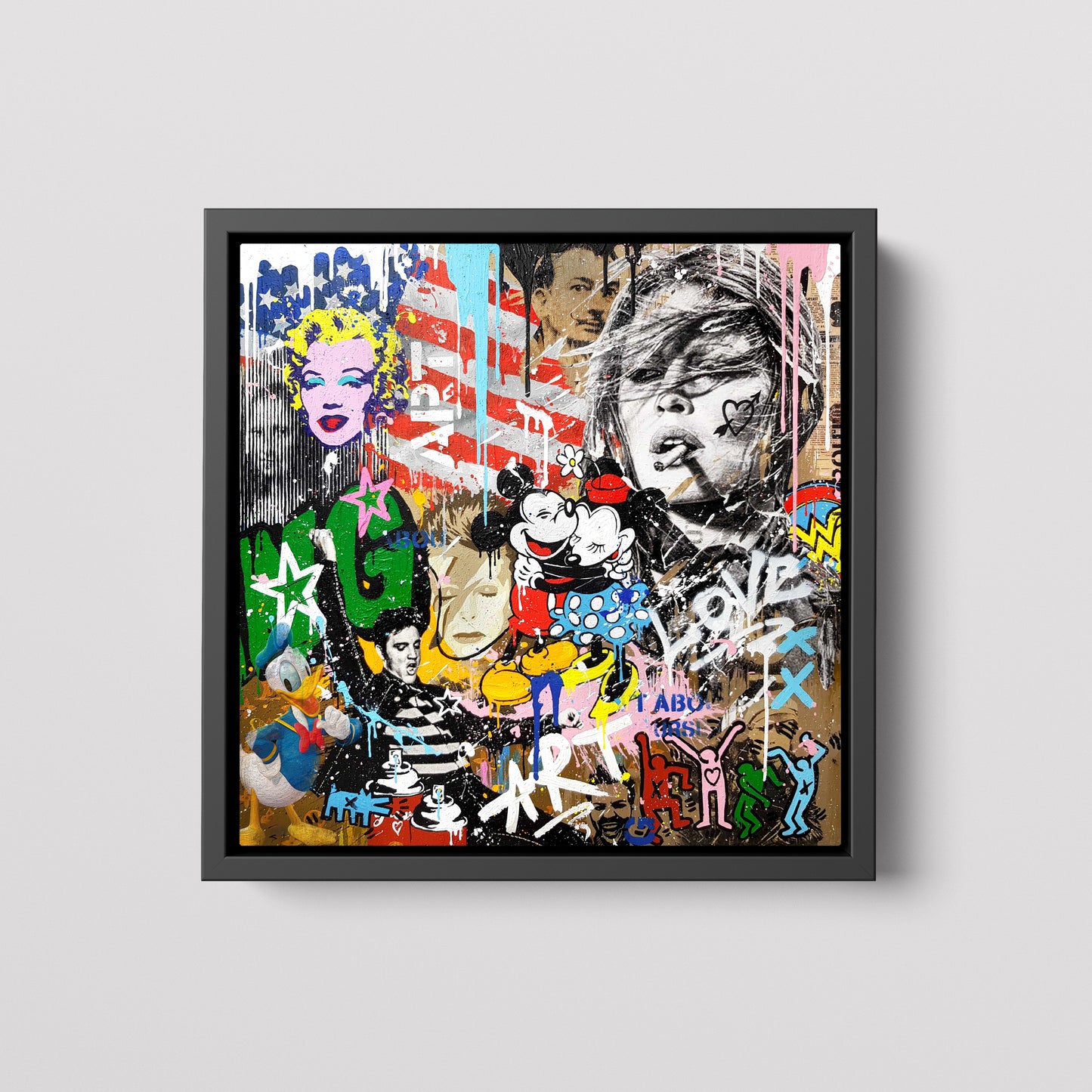 Square - Square - Kate Moss And Mickey Mouse - Banksy Graffiti Pop Art - 256