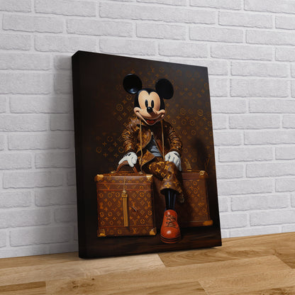 Mickey Mouse Passinger Graffiti Canvas Pop Art, Mickey Mouse Cartoon Gift 191