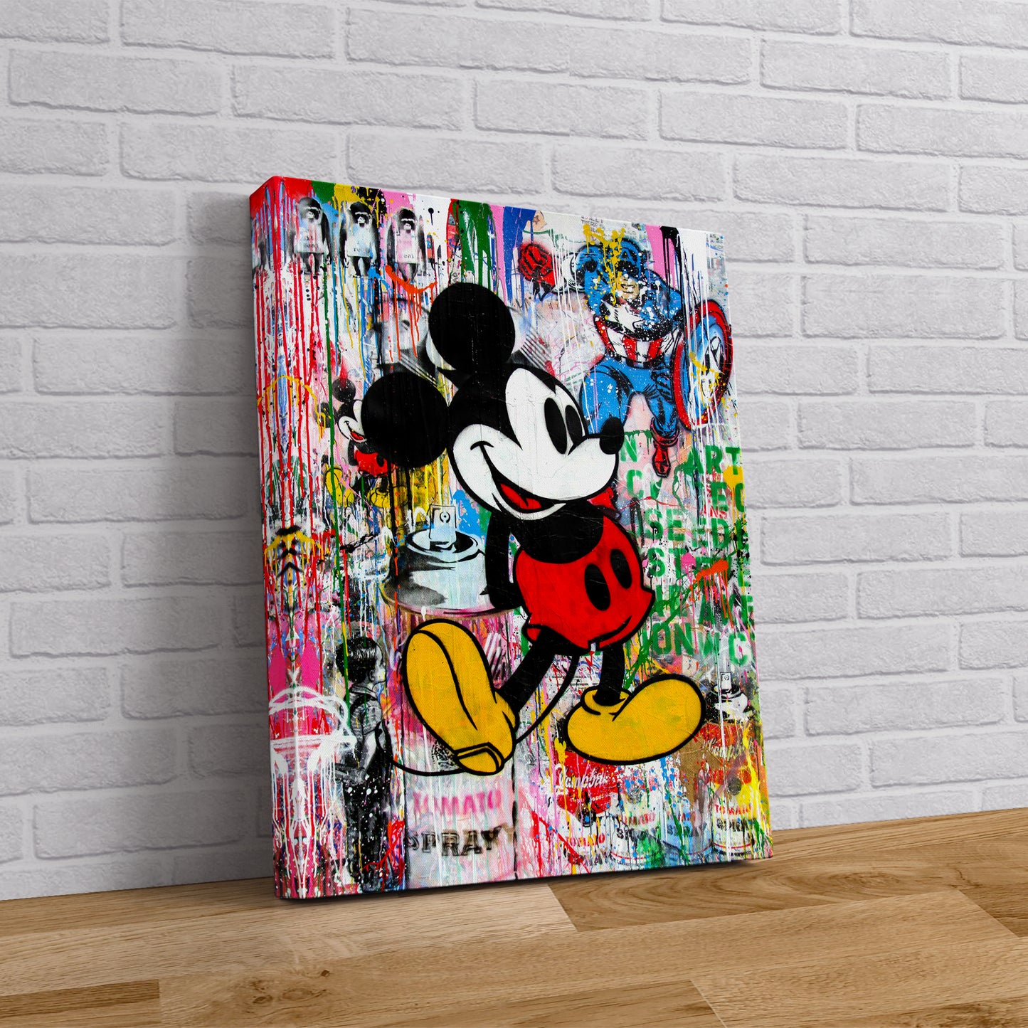 Mickey Mouse Banksy Pop Artt Print, Luxury Painting Fashion Prints Cartoon Birthday Christmas Gift Pictures Home Decor Wall Art - 39