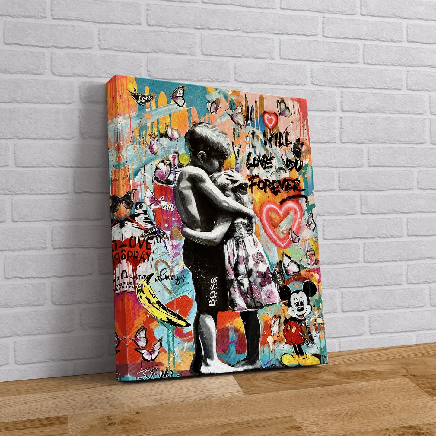 Banksy I Will Love You Forever Banksy Inspired Artwork Graffiti Wall Art Street Art Canvas Pop Art Wall Art - 49