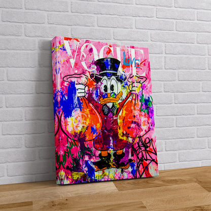 Banksy McDuck Graffiti Pop Art Canvas, Banksy  Style Pop Art, McDuck Pop Art , Street Graffiti Wall Art, McDuck Poster - 47