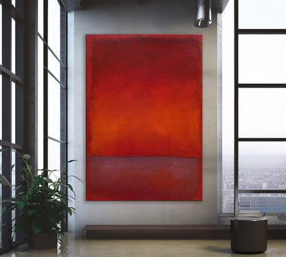 Mark Rothko Red Abstract Canvas Wall Art Reproduction, Rothko Reproduction - PPL25