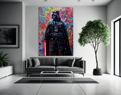 Darth Vader Painting Pop Art Canvas Wall Art, Darth Vader Oil Paint Printing, Darth Vader Art, Starwars Graffiti, Graffiti Wall Art - 16