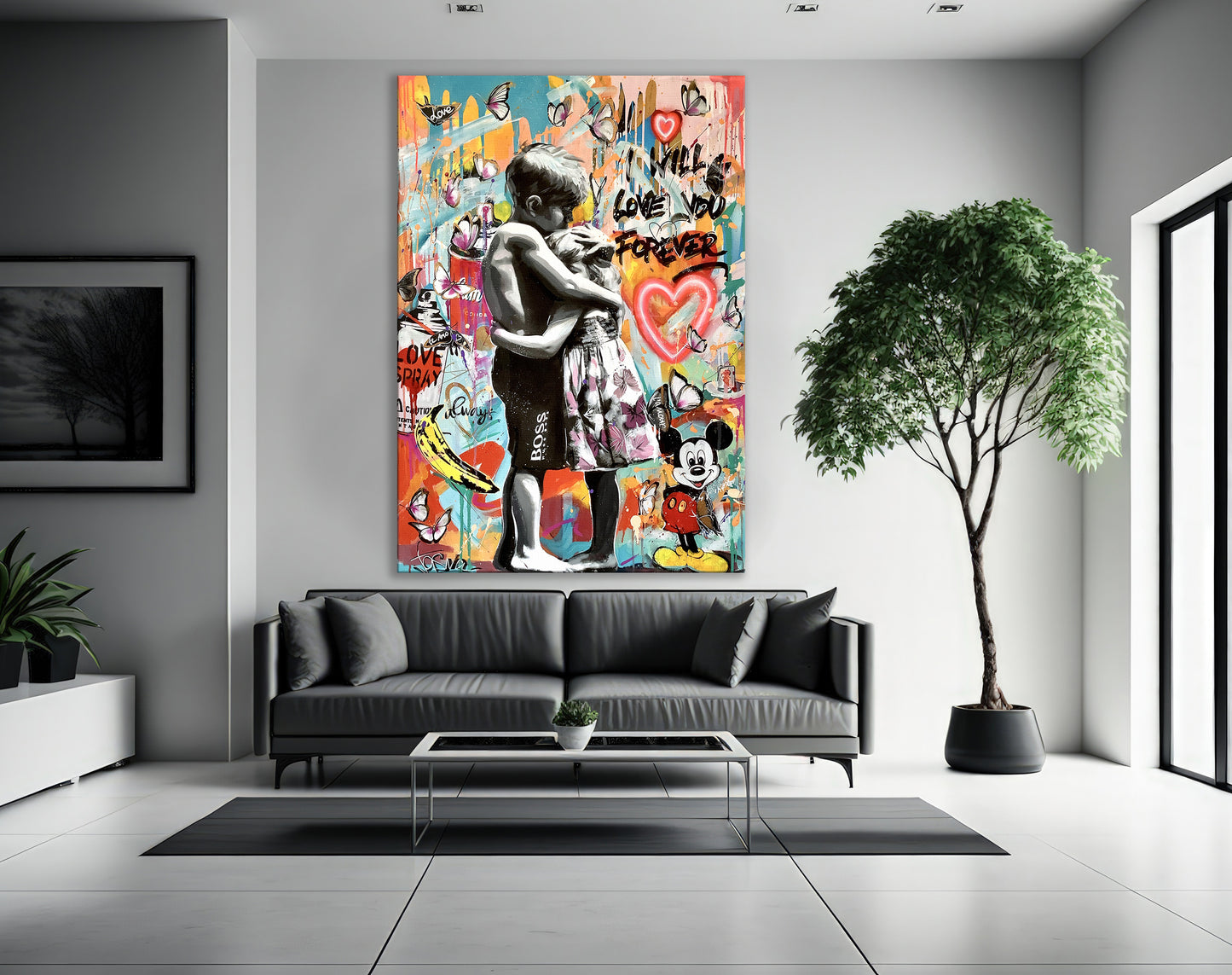 Banksy I Will Love You Forever Banksy Inspired Artwork Graffiti Wall Art Street Art Canvas Pop Art Wall Art - 49