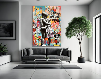 Banksy I Will Love You Forever Banksy Inspired Artwork Graffiti Wall Art Street Art Canvas Pop Art Wall Art - 49
