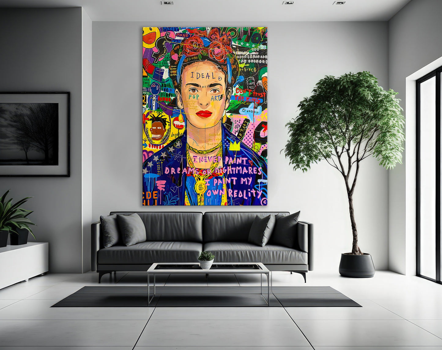 Banksy Frida Pop Art Canvas Print - Frida Kahlo Pop Art Graffiti Wall Art, Pop Art Graffiti Home Decor, Pop Art Room Decor - 22