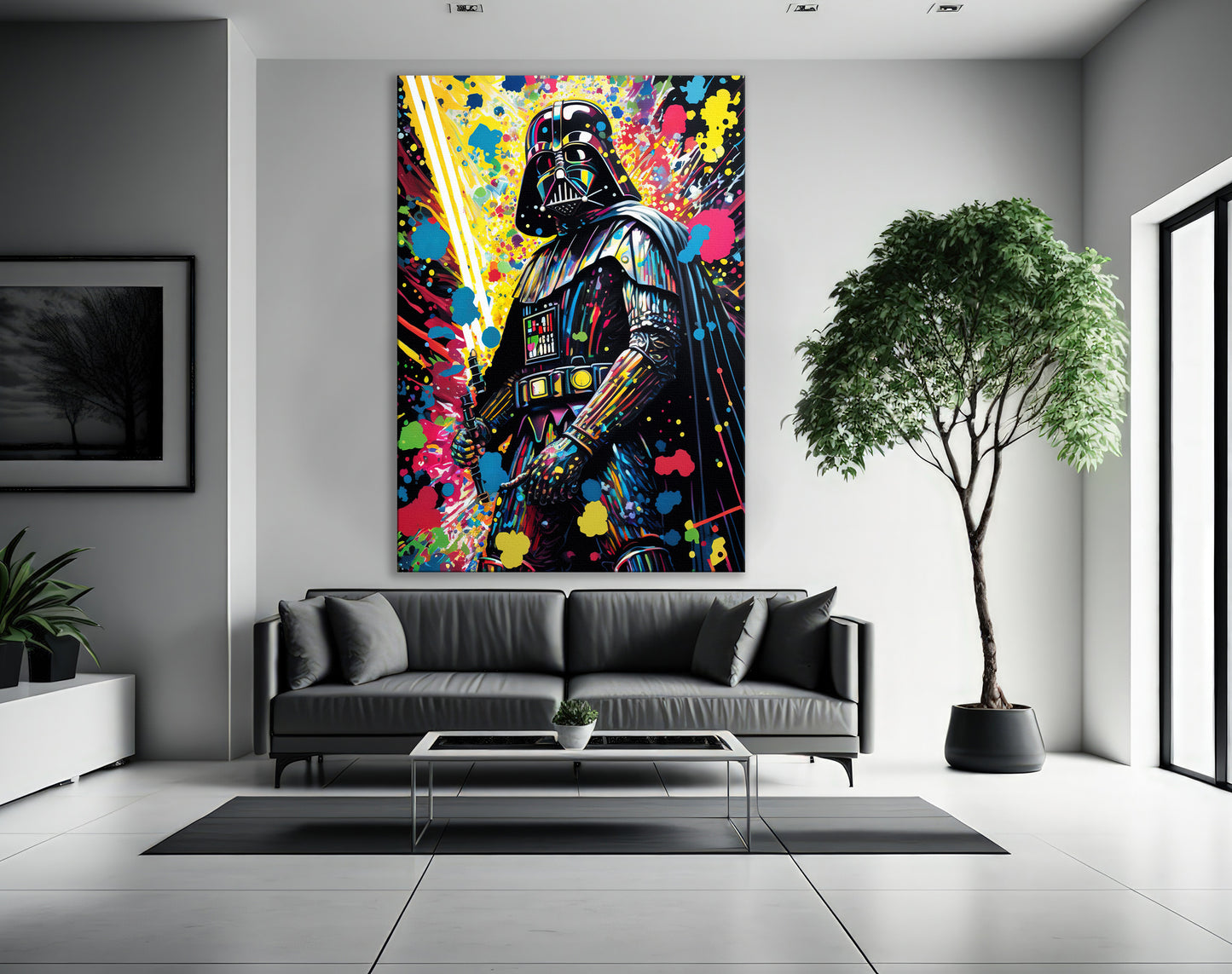 Darth Vader Painting Pop Art Canvas Wall Art, Darth Vader Oil Paint Printing, Darth Vader Art, Starwars Graffiti, Graffiti Wall Art - 17