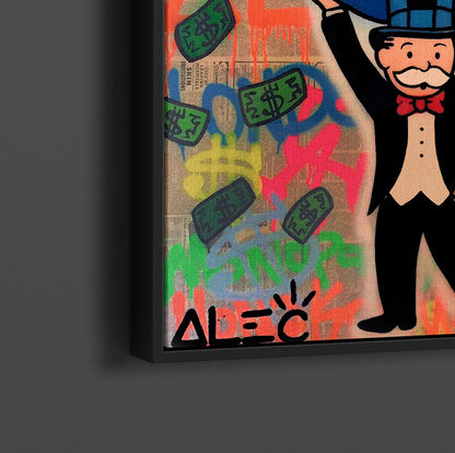 Monopoly & quot The World Is Yours Street Graffiti Pop Art Canvas Wall Art - 164