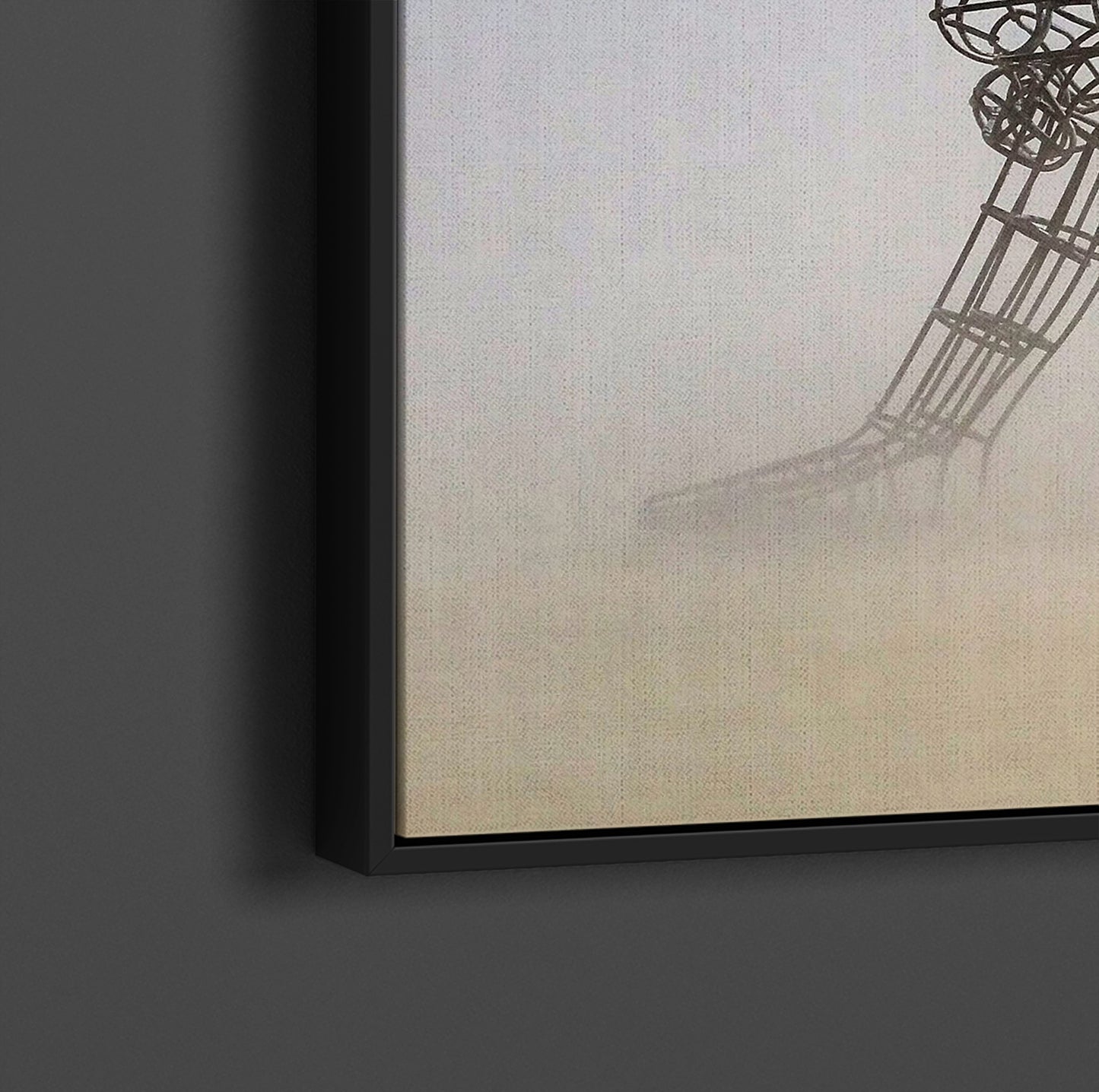 Two People Turning Their Backs On Each Other At Burning Man Framed Canvas Wall Art -PPL02