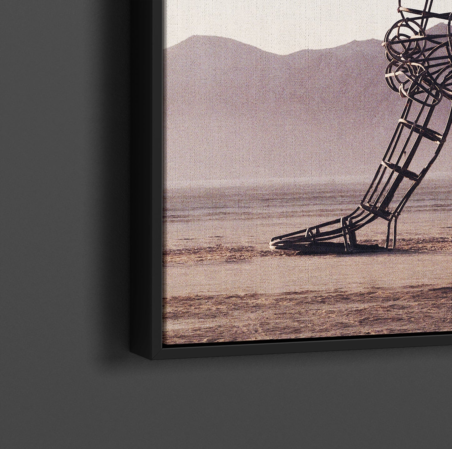 Alexander Milov Two People Turning Their Backs On Each Other At Burning Man Framed Canvas Wall Art -PPL03