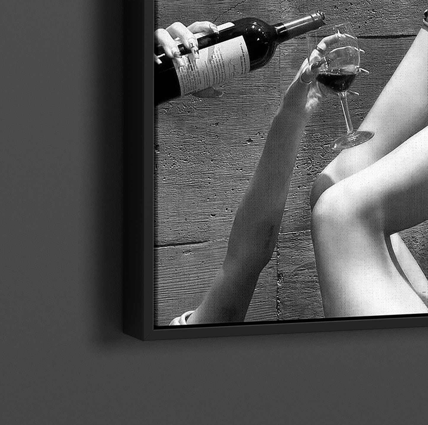 Woman Drinking Wine Elegant Urban Canvas Art, Alcohol Wall Art - PPL137