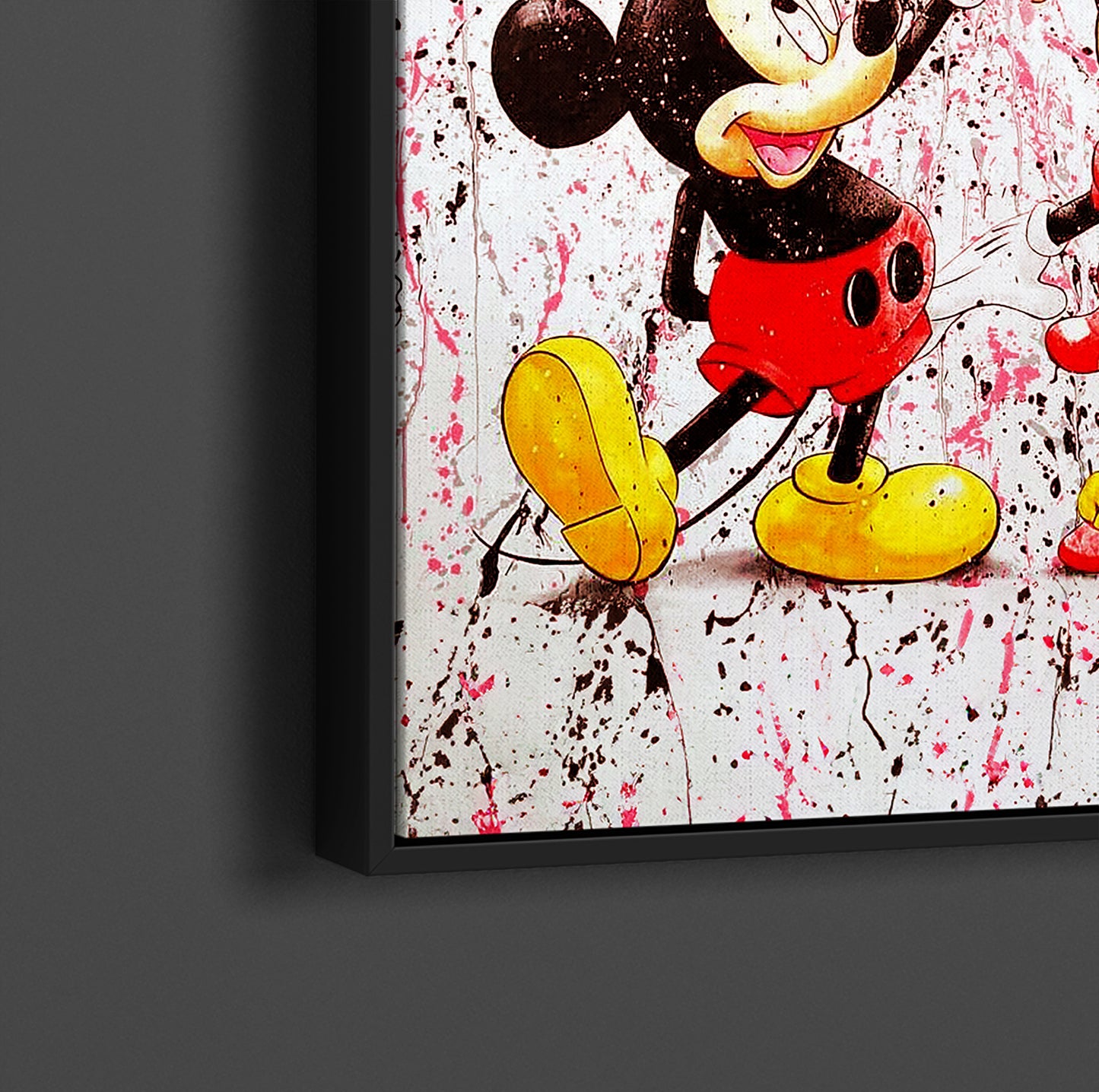 Abstract Love Mickey and Minne Mouse Pop art Canvas, Mickey Mouse Street Graffiti Art - 170