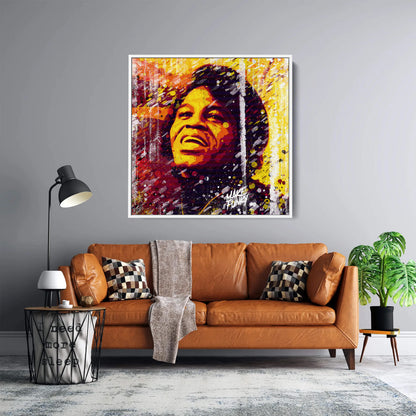 James Brown Abstract Painting Canvas Wall Art, Square Canvas Wall Art - 156