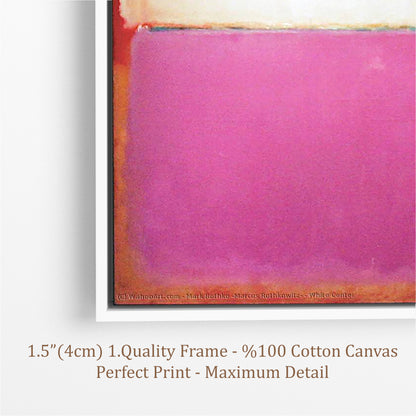 Mark Rothko Pink and White Abstract Canvas Wall Art Reproduction - PPL17