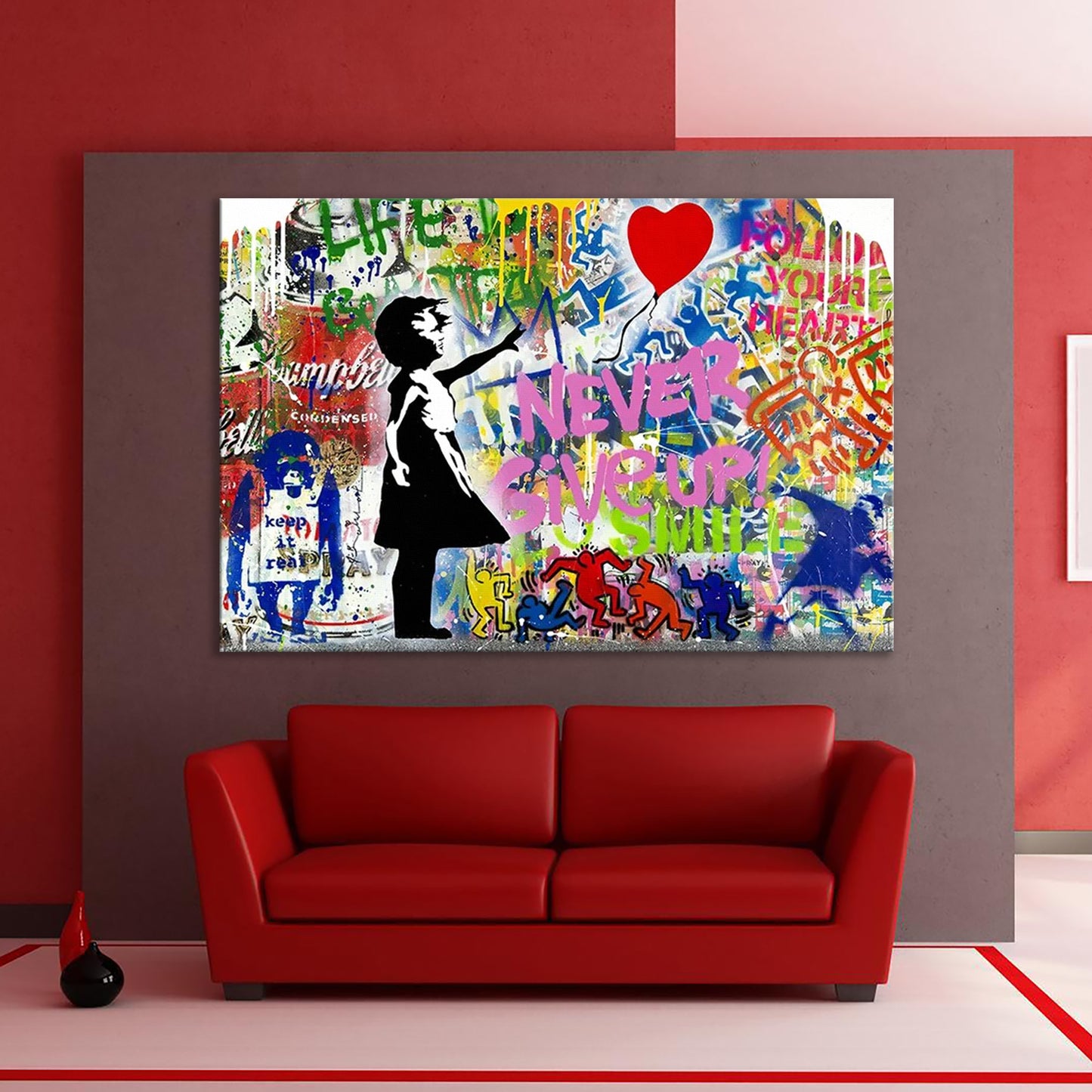 Banksy Balloon Girl Pop Art Print Brainwash Canvas Print Modern Wall Art Urban Graffiti - 232