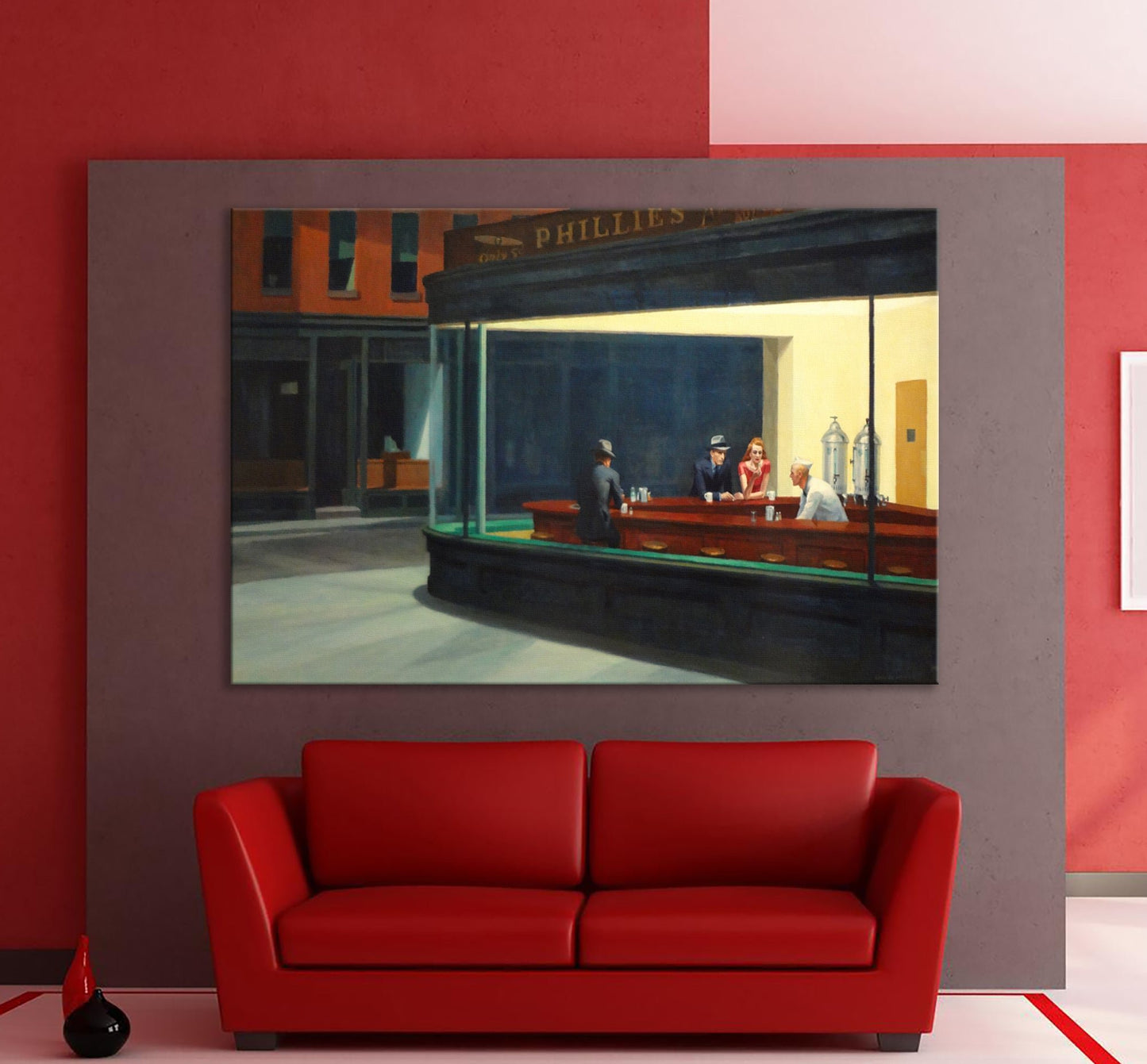 Edward Hopper Nighthawks 1942 Canvas Art Print, Edward Hopper Art - PPL55