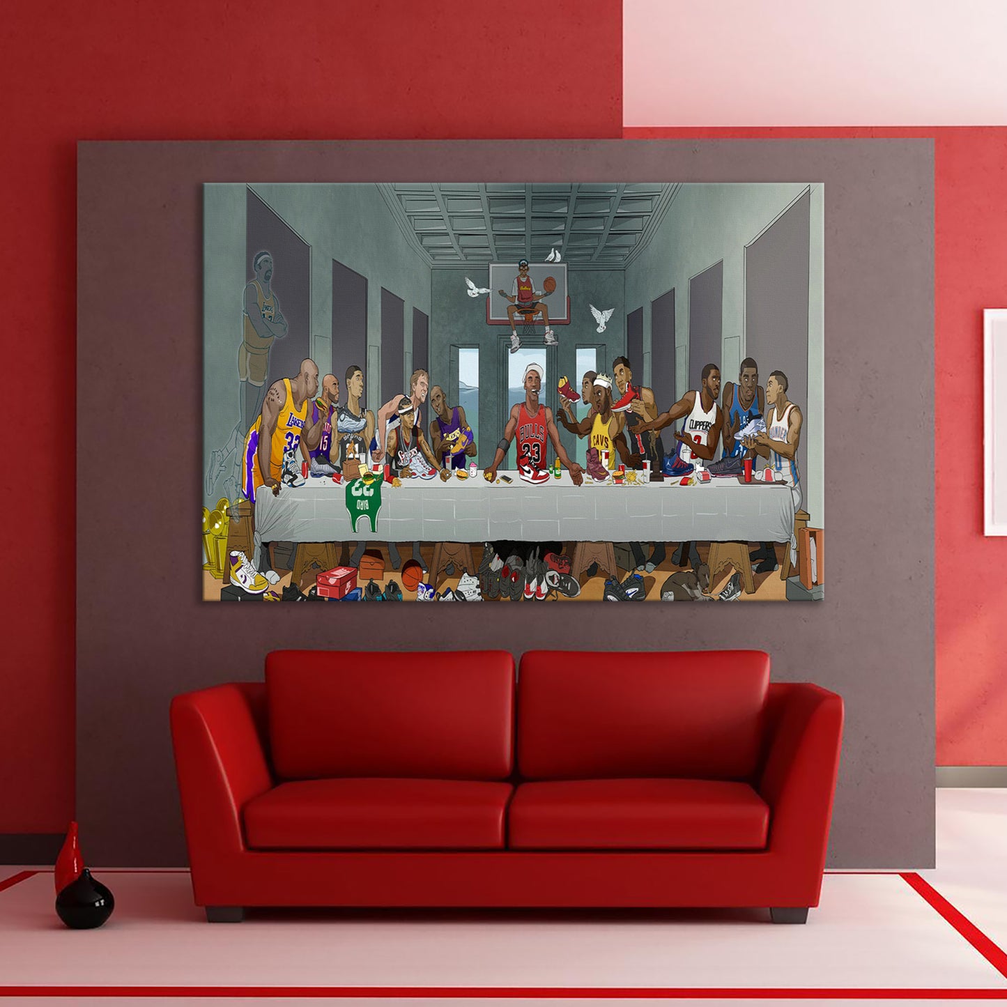 Last Supper NBA Basketball Legends Canvas | NBA Sport Decor - PPL-146