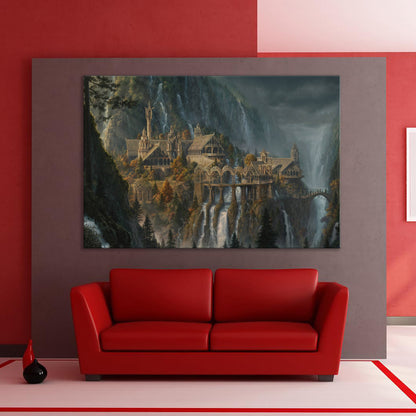 Rivendel Canvas Wall Art, Fantasy Movie Canvas, Fantasy Wall Art - PPL127