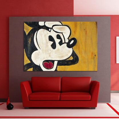 Mickey Mouse Vintage Canvas Wall Art, Mickey Pop Art Canvas - PPL-60