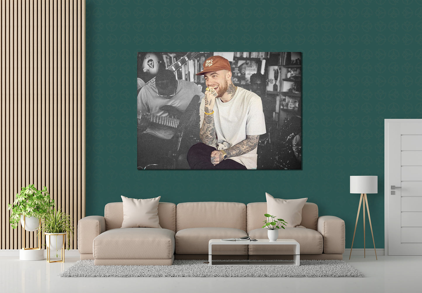 Mac Miller Canvas Wall Art, American Rapper Mac Miller Circles Music Wall Art - PPL- 57