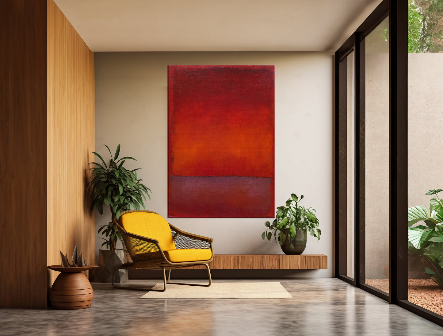 Mark Rothko Red Abstract Canvas Wall Art Reproduction, Rothko Reproduction - PPL25