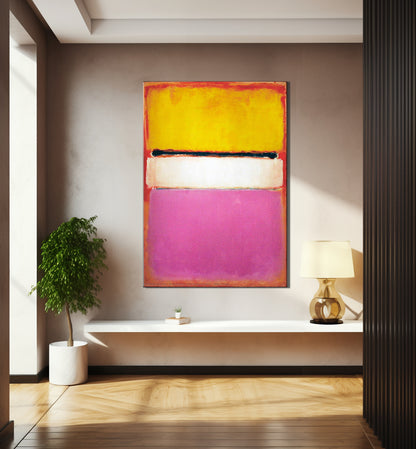 Mark Rothko Pink and White Abstract Canvas Wall Art Reproduction - PPL17