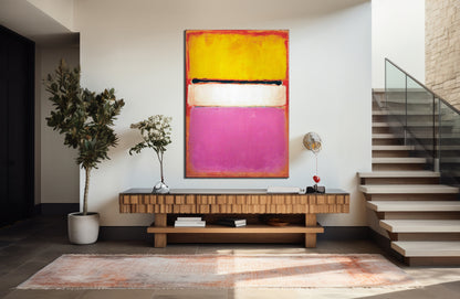 Mark Rothko Pink and White Abstract Canvas Wall Art Reproduction - PPL17