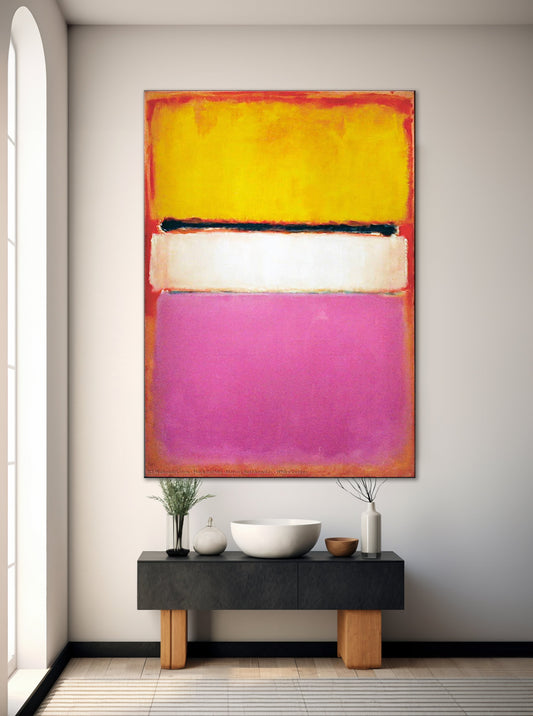 Mark Rothko Pink and White Abstract Canvas Wall Art Reproduction - PPL17