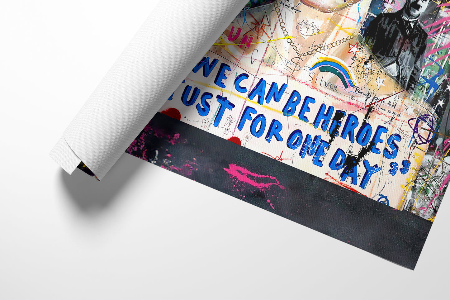 Banksy  Panoramic Multi Rockstar Pop Art, David Bowie, Amy winehouse, Freddie Mercury, Jimi Hendrix - 166