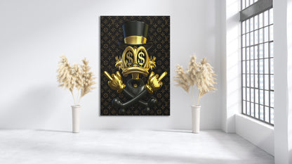 Scrooge McDuck Baloon Wall Art, Gold Mcduck Dollar Wall Decor, Dollar Wall Art - PPL101