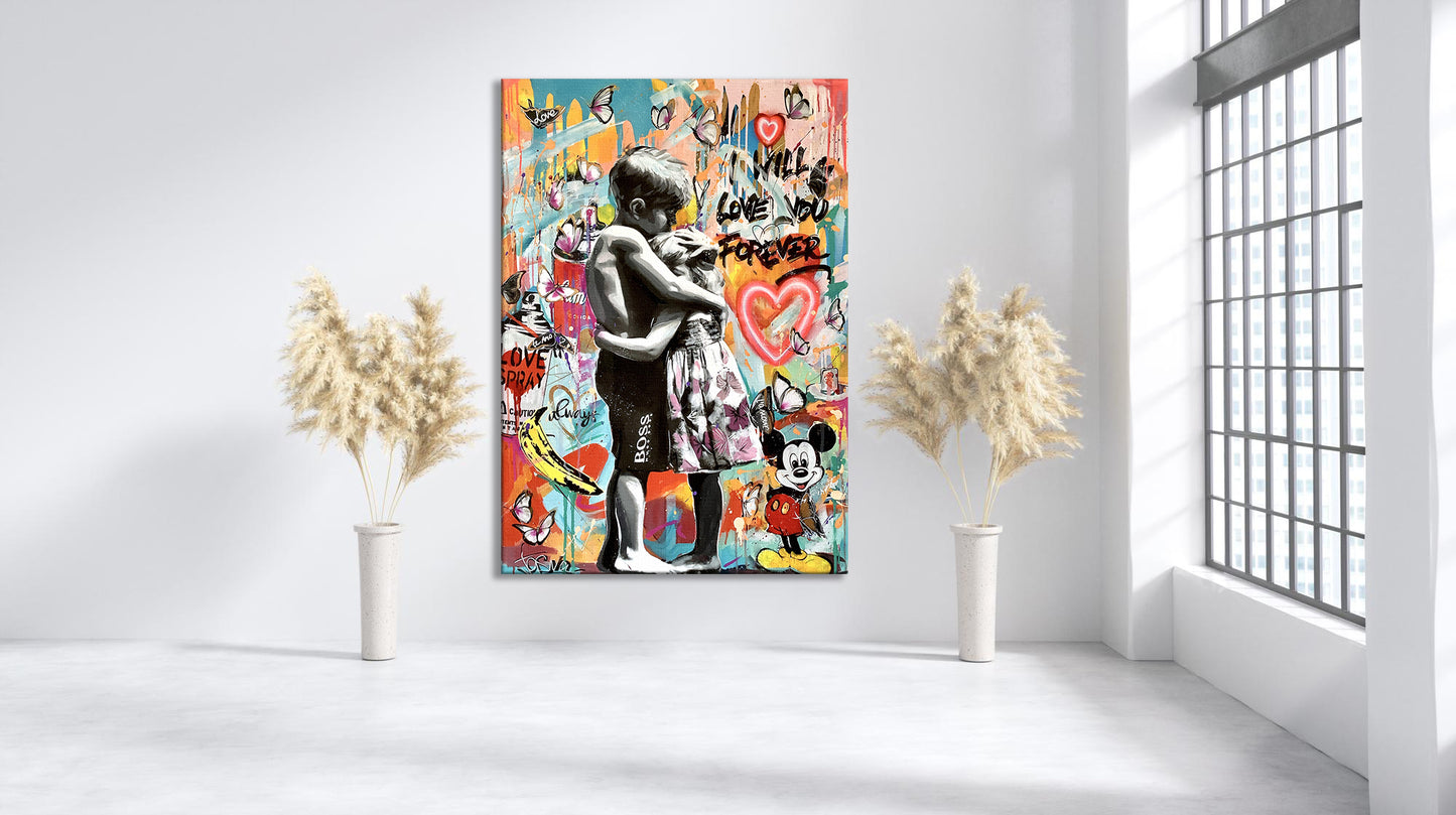 Banksy I Will Love You Forever Banksy Inspired Artwork Graffiti Wall Art Street Art Canvas Pop Art Wall Art - 49