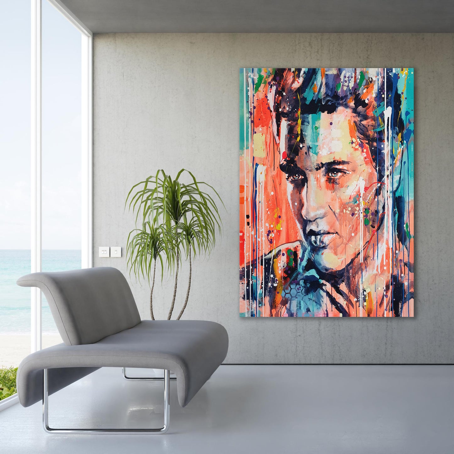 Elvis Presley Oil Painting Pop Art Canvas Print - Elvis Presley Pop Art Graffiti Wall Art, Pop Art Graffiti Home Decor, Pop Art Room Decor - 20