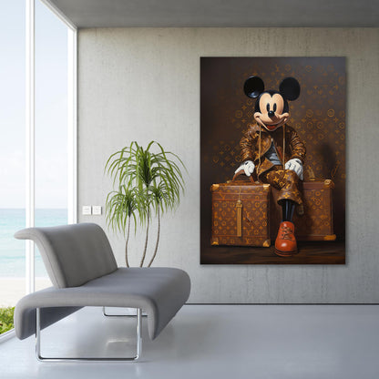 Mickey Mouse Passinger Graffiti Canvas Pop Art, Mickey Mouse Cartoon Gift 191